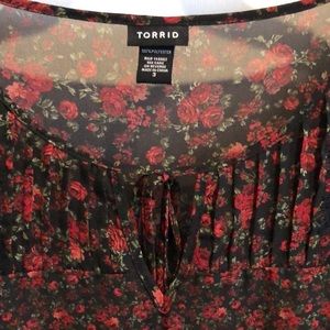 VGU Plus Size Floral Torrid Shirt size 3